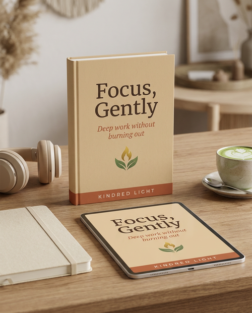 Focus, Gently: Doing Deep Work Without Burning Out - Kindred Light digital guide