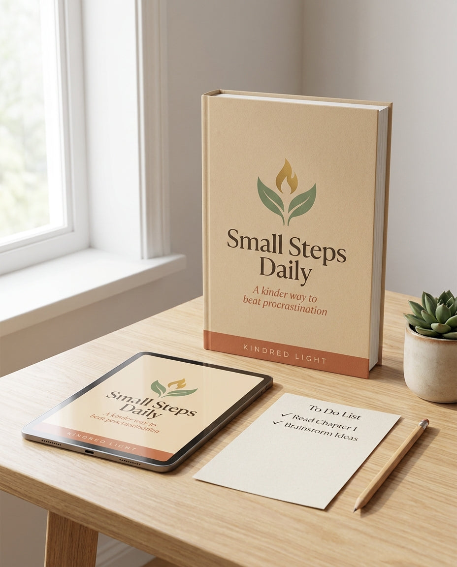 Small Steps Daily: A Kinder Way to Beat Procrastination - Kindred Light digital guide
