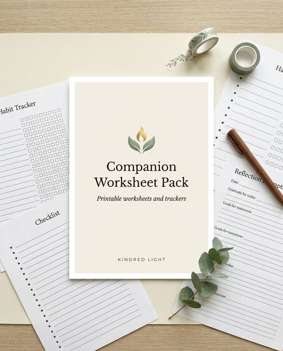 Companion Worksheet Pack - Kindred Light digital guide