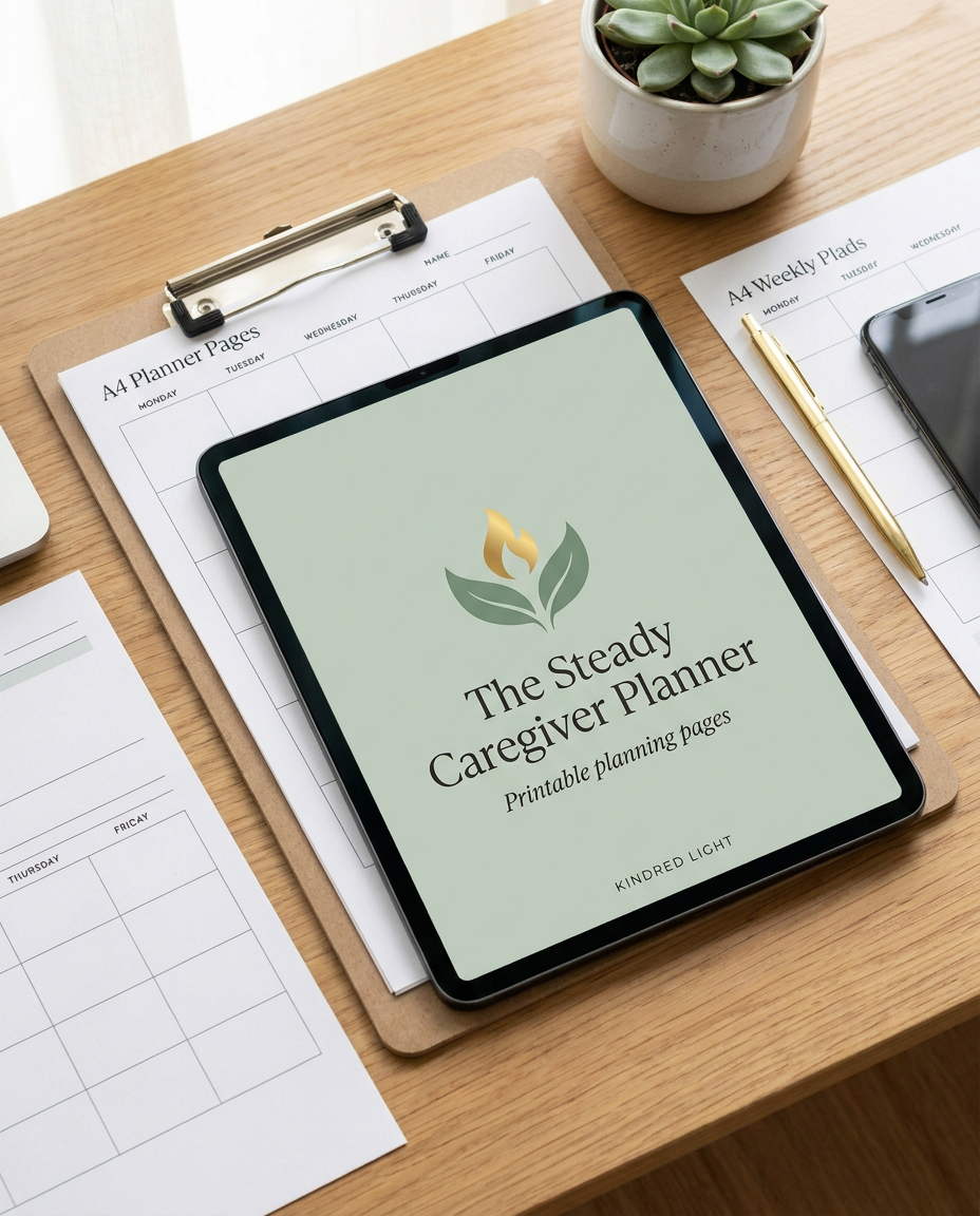 The Steady Caregiver Planner - Kindred Light digital guide